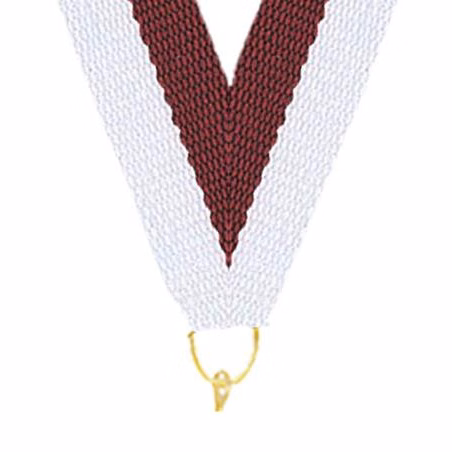 0.875" x 30" Maroon White GoldSnap Clip Stock