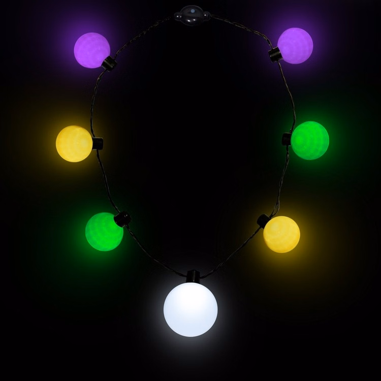 Patriotic LED Medallion Ball Necklace