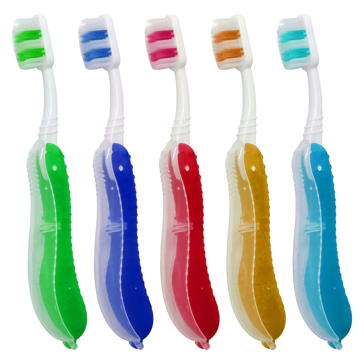 Foldable Portable Hotel Travelling Plastic Toothbrush 1
