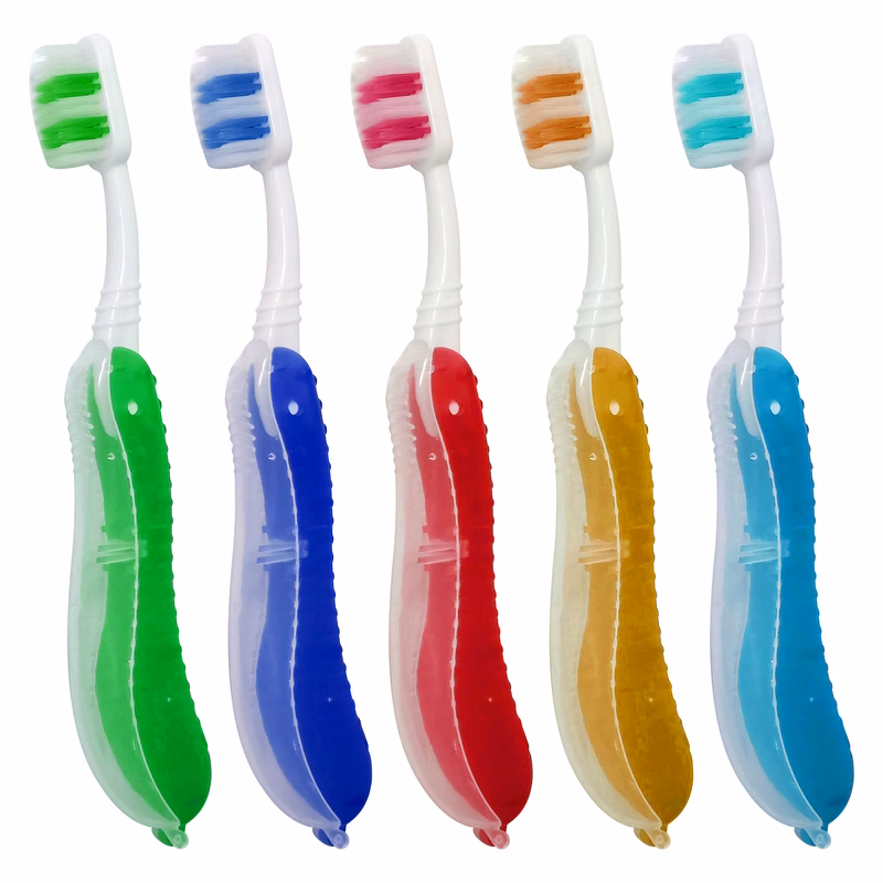 Foldable Portable Hotel Travelling Plastic Toothbrush
