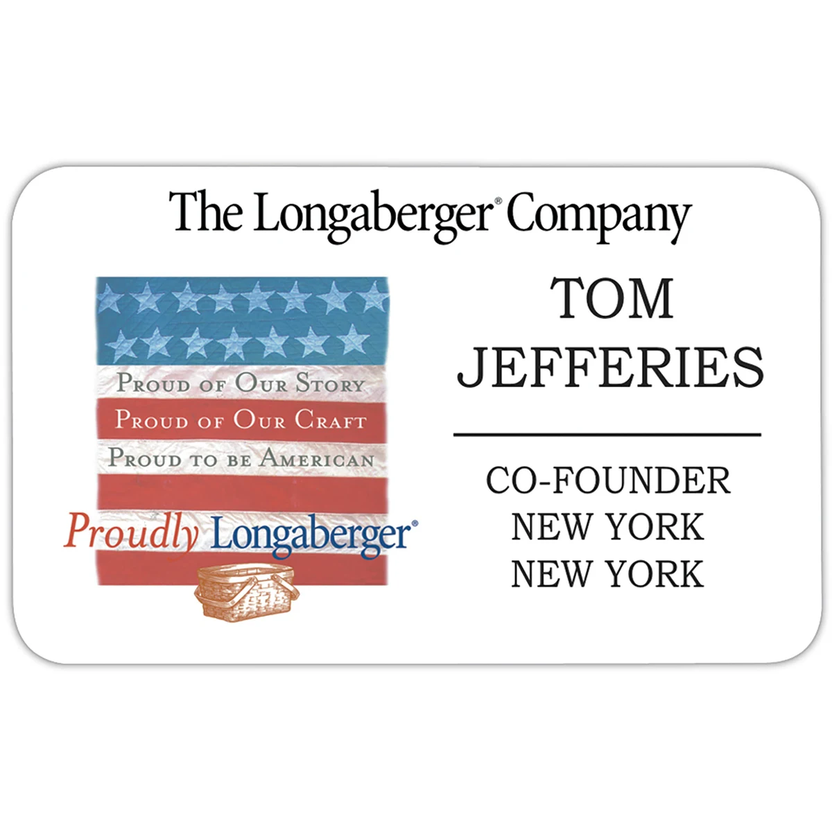 Fort Worth Plastic Name Badge: 6-9 Sq In 1