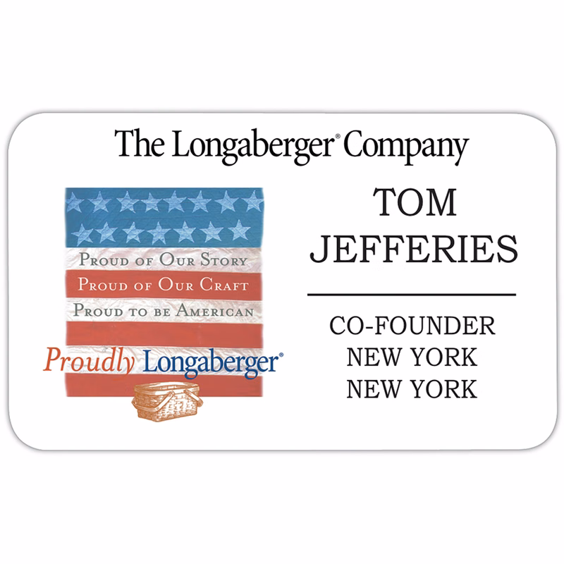 Fort Worth Plastic Name Badge: 6-9 Sq In