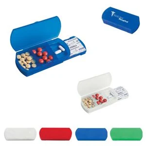 3 Chamber Pill Box With Slide Out Bandage Dispenser 1