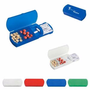 3 Chamber Pill Box With Slide Out Bandage Dispenser