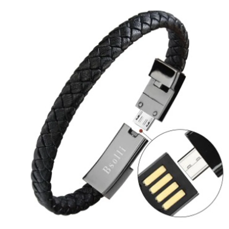 PU USB Cable Wristband 1