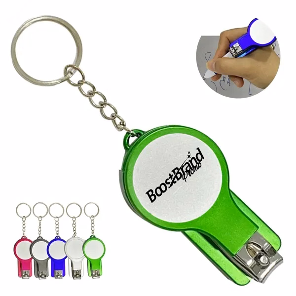 Custom Multi-Function Nail Clipper Keychain with Logo Space — Personal Care