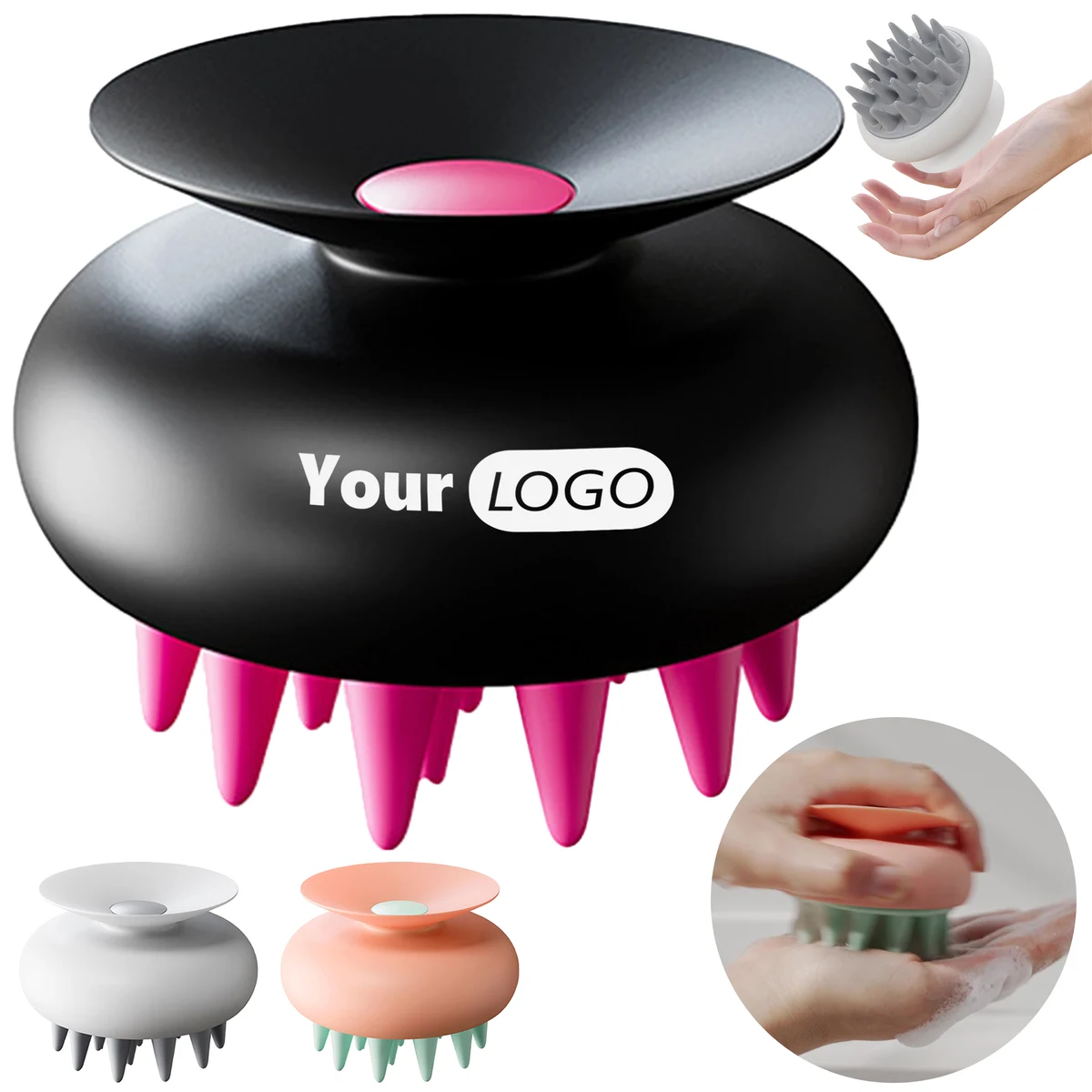 Abs Household Suction Cup Hair Brush 1
