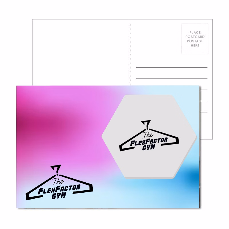 Post Card with Full Color Hexagon Coaster