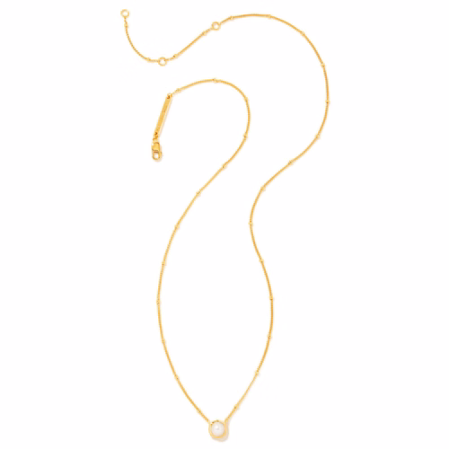 Kendra Scott Davie Pearl 18K Gold Vermeil Pendant Necklace in Freshwater Cultured Pearl