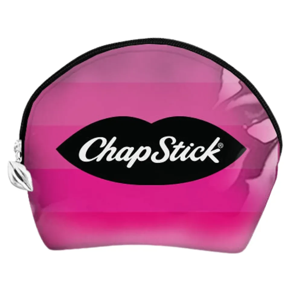 Half Moon Cosmetic Pouch with Clear Vinyl Overlay 1
