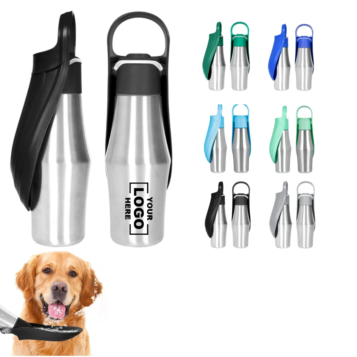 Stainless Steel Portable Pet Water Bottle 1