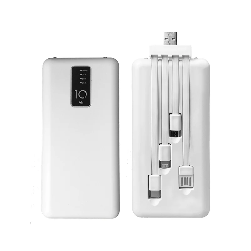 Power Bank with 4 Built-in Cables - 10000 mAh 1