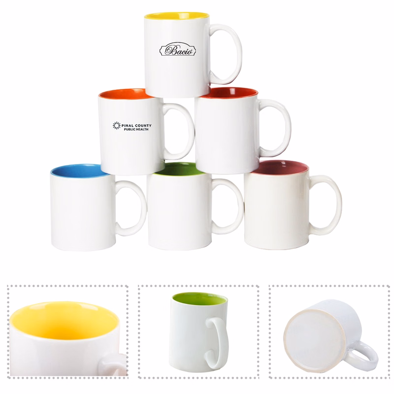11oz Colored Ceramic Mug with C-handle
