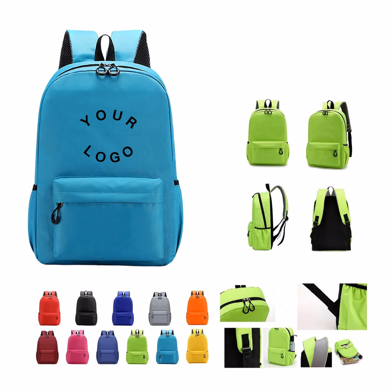 Oxford School Backpack for Kids with Front Branding Panel