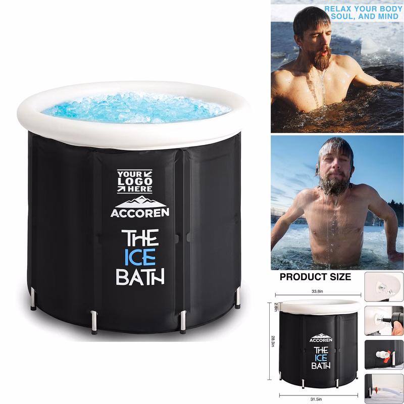 Portable Foldable Fitness Lover Athletes Metal Support New Upgraded Ice Bath Sturdy Cold Plunge Tub