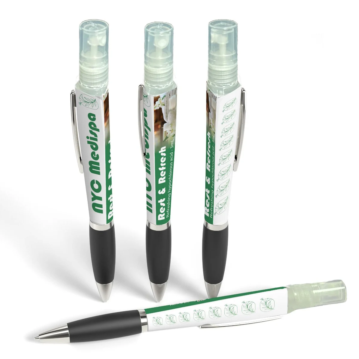Retractable Performance Pen™ with Clip and Hypochlorous Acid Refresh Mist 1