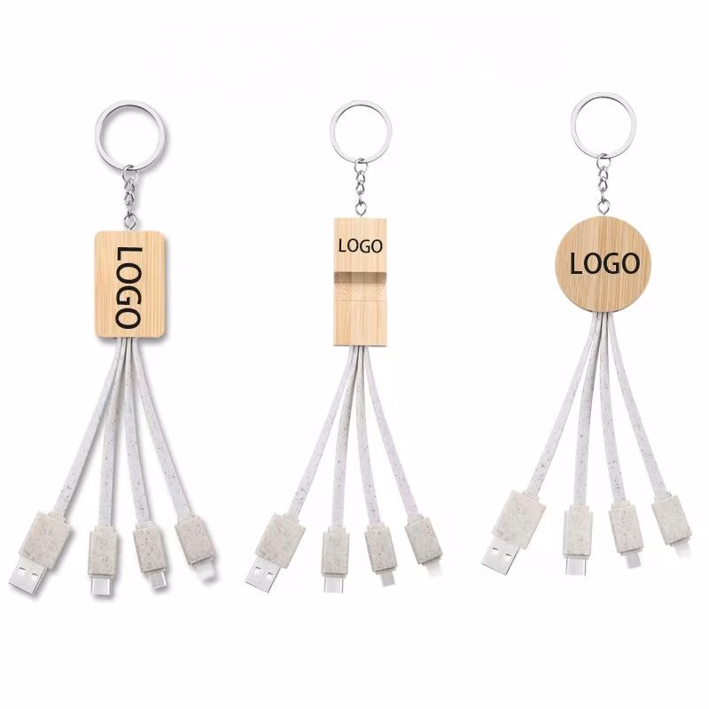 Portable Green 3 in 1 Keychain Cable