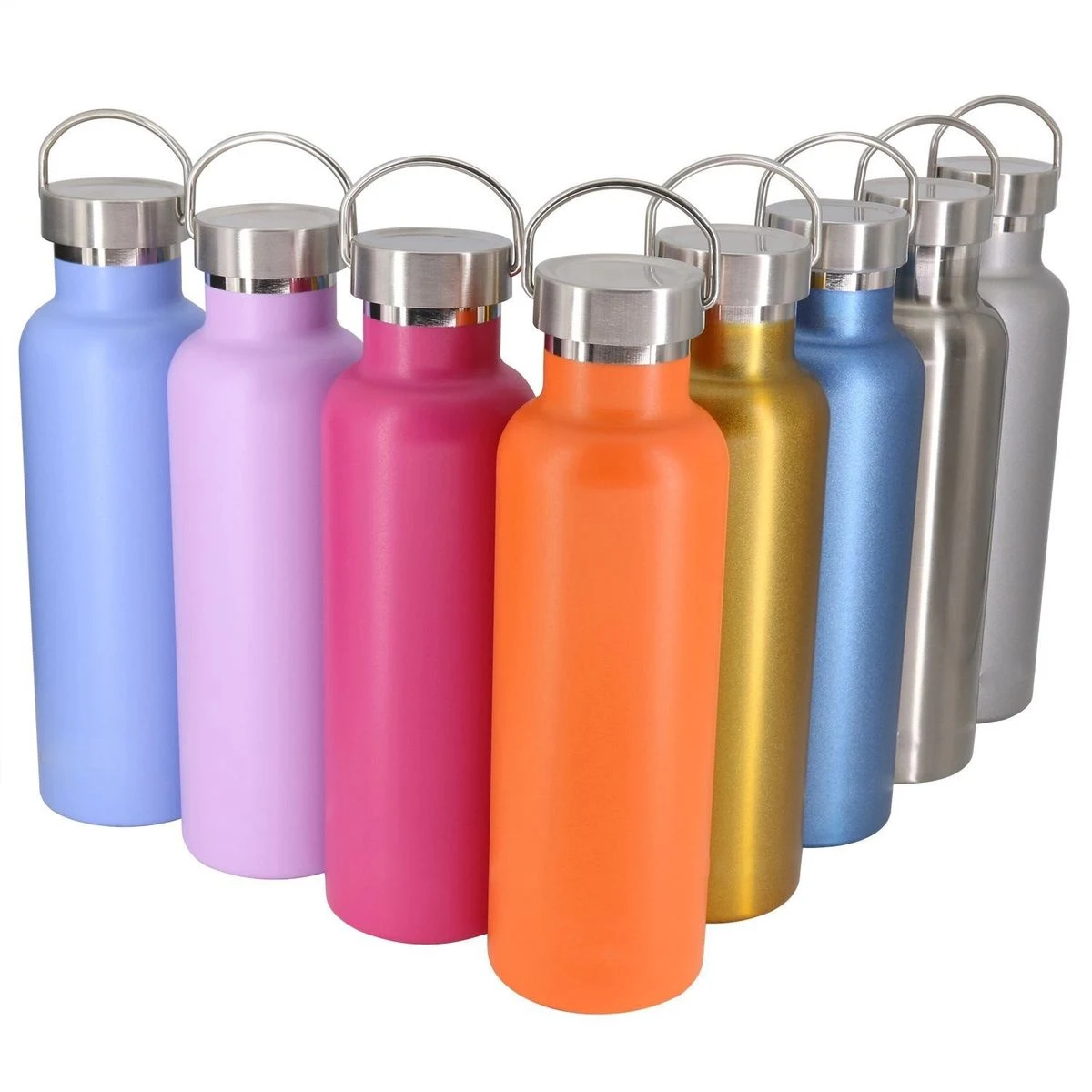 16 oz Single Wall Stainless Steel Sports Water Bottle Drinkware 1