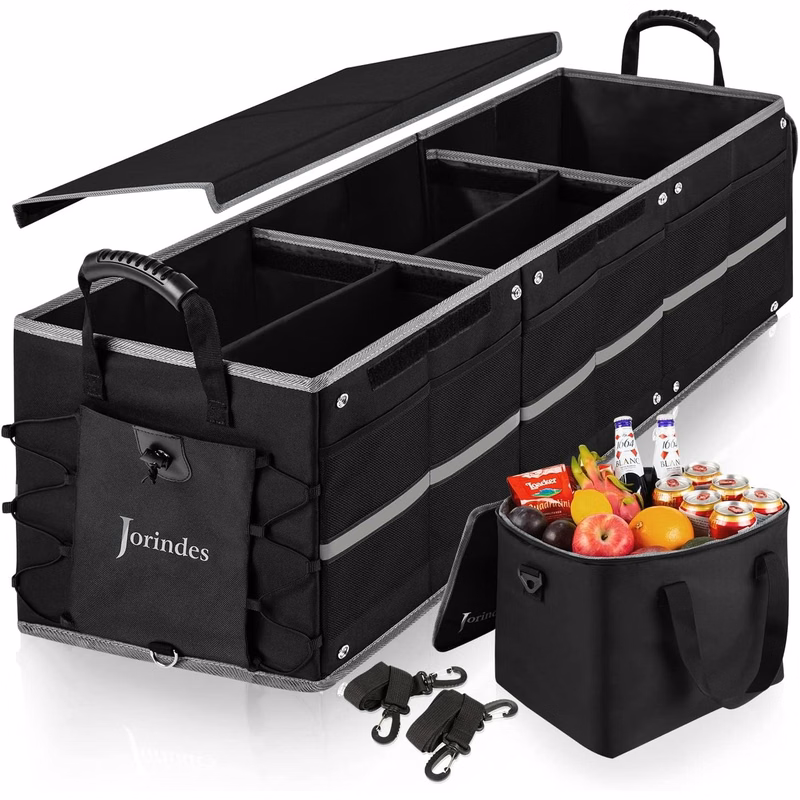 Collapsible Car Trunk Organizer and Insulated Bag