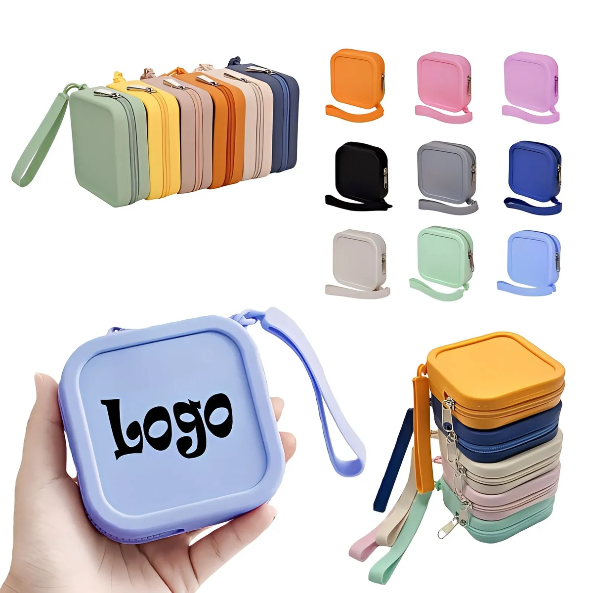 Silicone Square Zipper Coin Purse 1