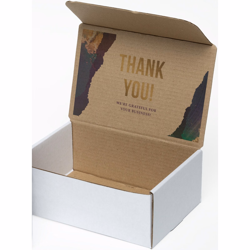 Full Color White Display Mailer Box w/Inside Imprint (10" x 7" x 4")