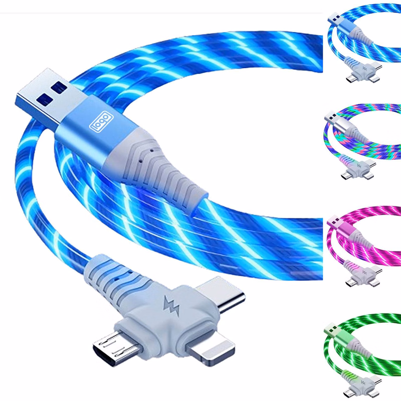 3 in 1 Glowing Data Cable