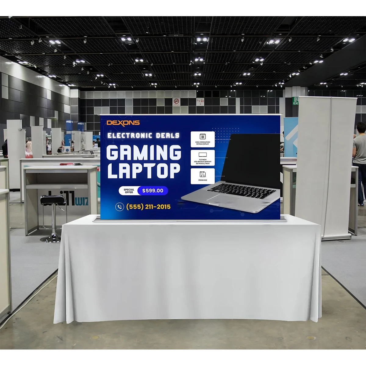 Silverstep Tabletop 60'' Retractable Banner Stand - Standard Fabric (Graphic only) 1
