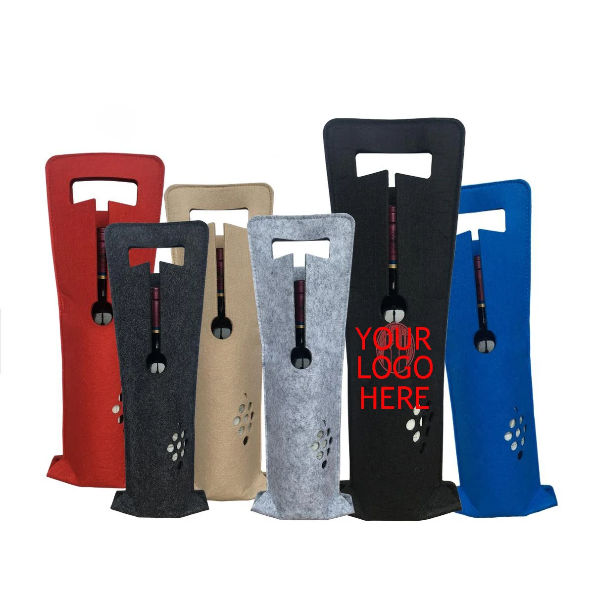 Felt Wine Tote Bag, custom tote bag with logo imprint 1