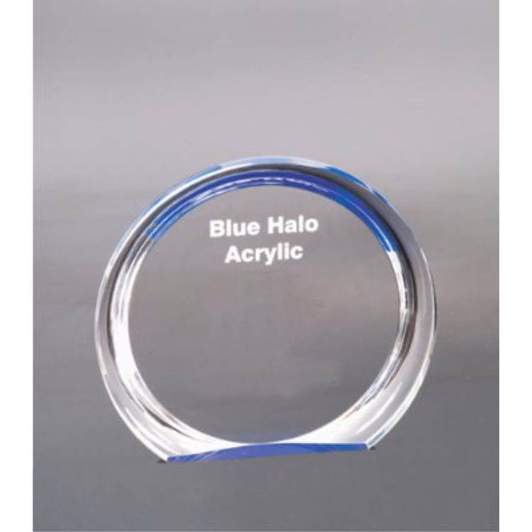 6 3/8" Round Blue Halo Acrylic Award