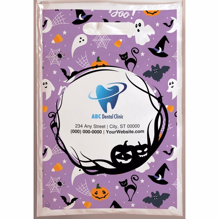 Halloween Scatter Design 1 Plastic Bags (9" x 13")