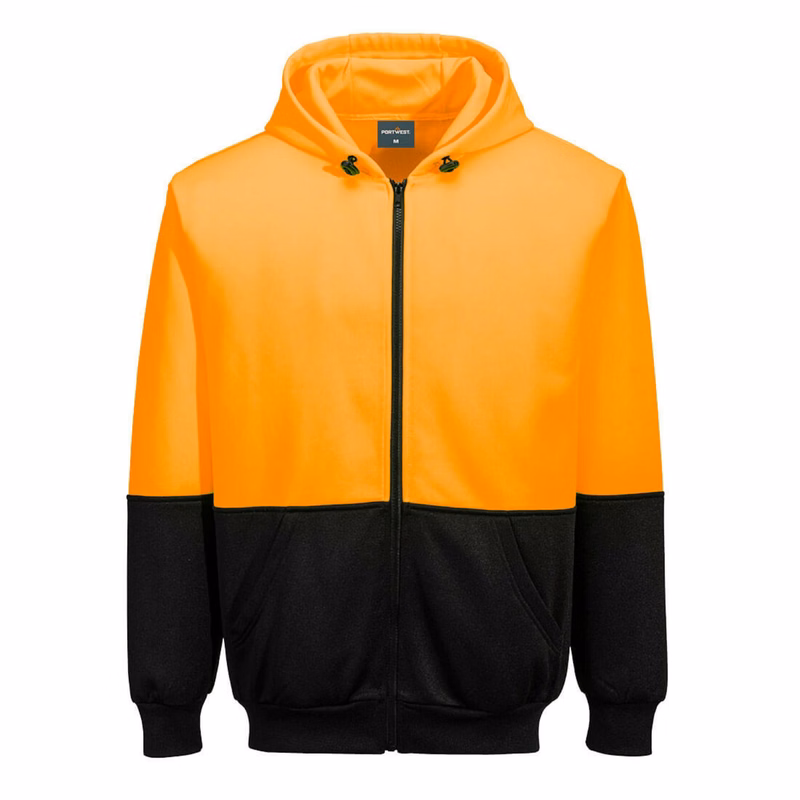 Portwest Hi-Vis Two-Tone Zip Hoodie