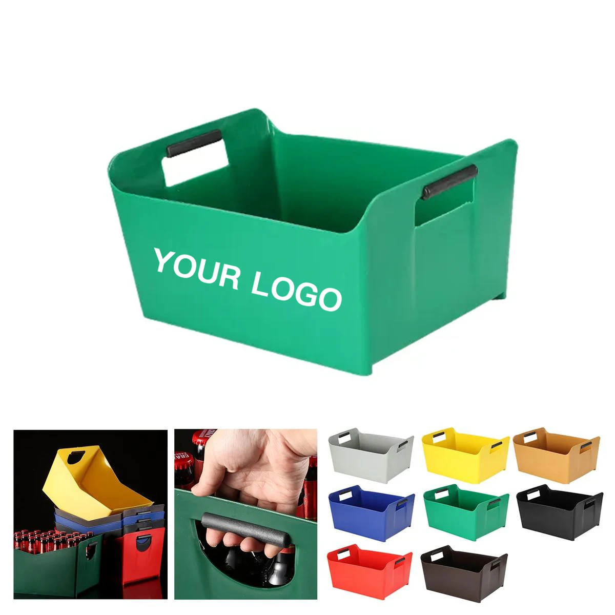 Stackable Beer Crate with Removable Handles 1