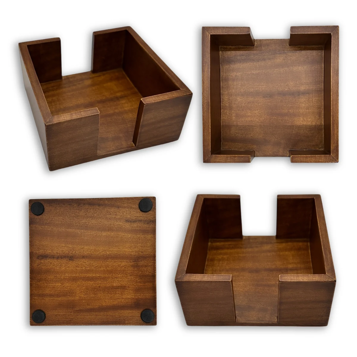Walnut Wooden Coaster Holder 1