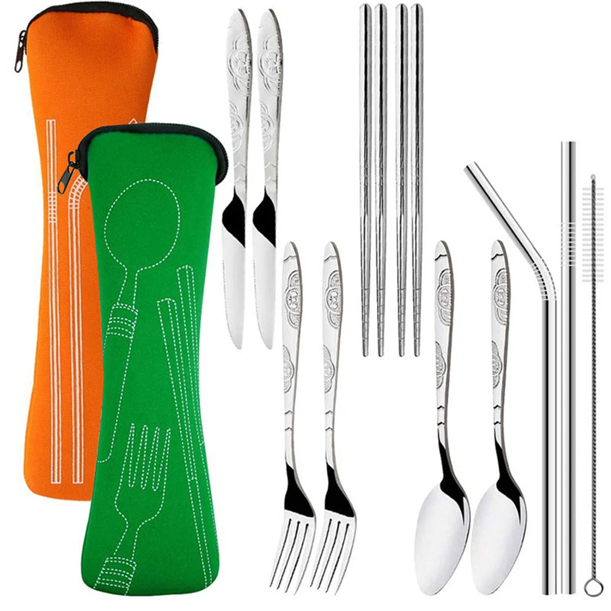 6-Piece Stainless Straw Set 1