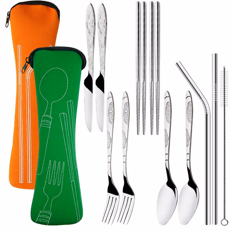 6-Piece Stainless Straw Set