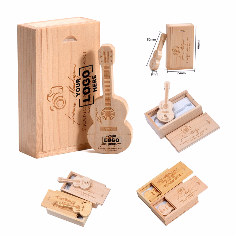 Wooden Guitar USB Flash Drive