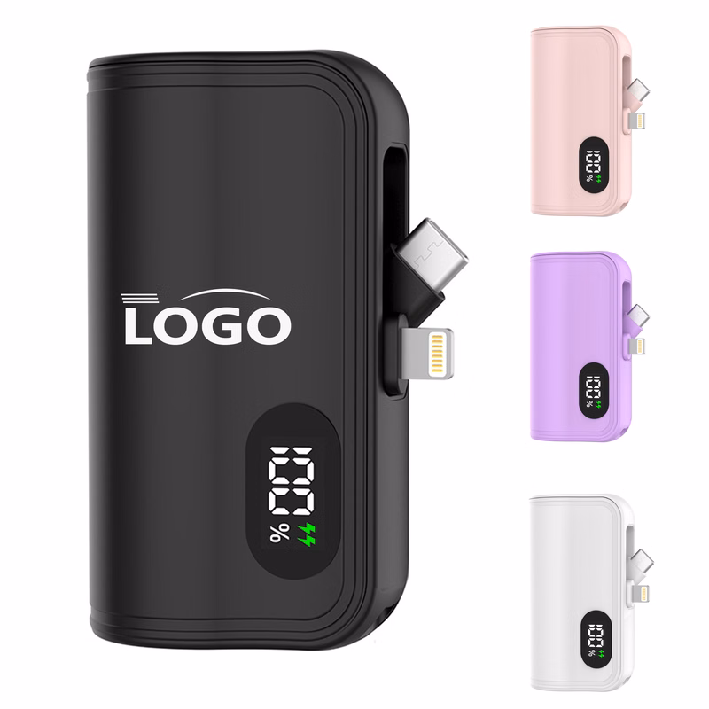 Portable 5000mAh Power Bank ?C Dual Connectors