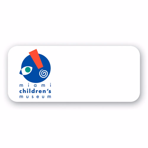 UV Printed Poly Name Badge w/ Pin Fastener (1.5"X3.5") Rectangle