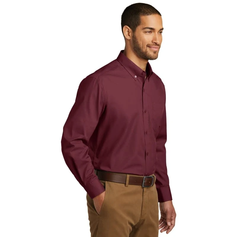 Port Authority Long Sleeve Carefree Poplin Shirt. 1