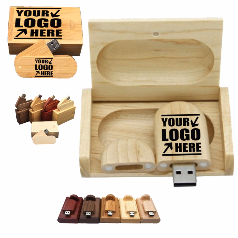 Wooden 8 GB USB Flash Drives With Finely Wooden Box