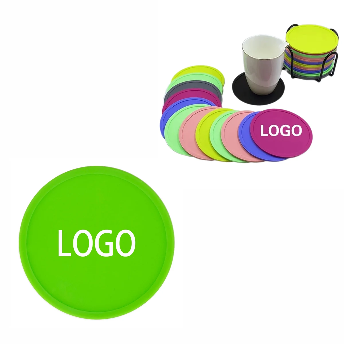 Silicone Coaster Drink MOQ 50pcs 1