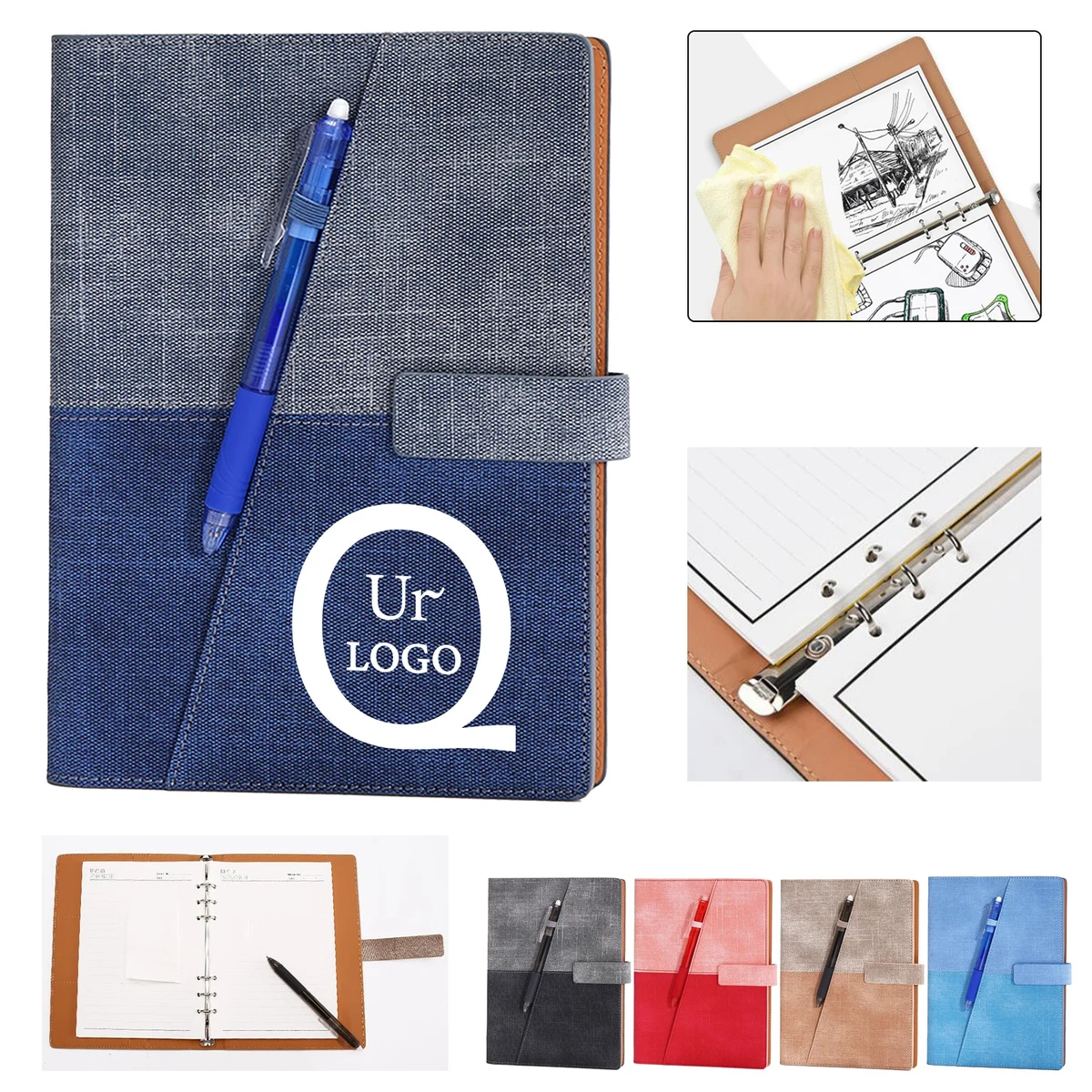 Eco-Friendly Reusable Notebook W/ Magnetic Buckle 1