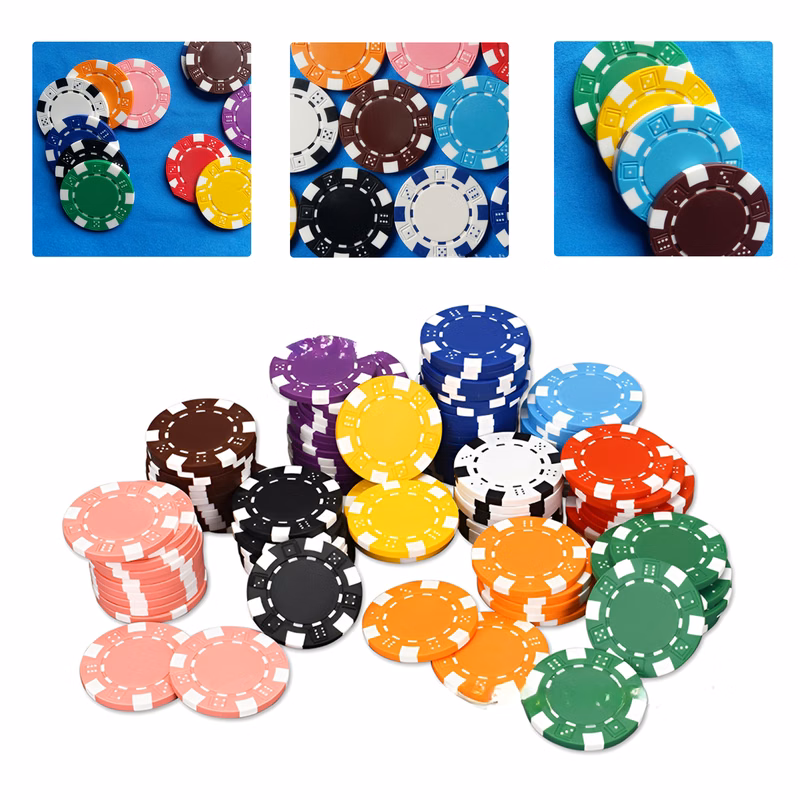MOQ50 Custom ABS Plastic Poker Chips For Tournaments