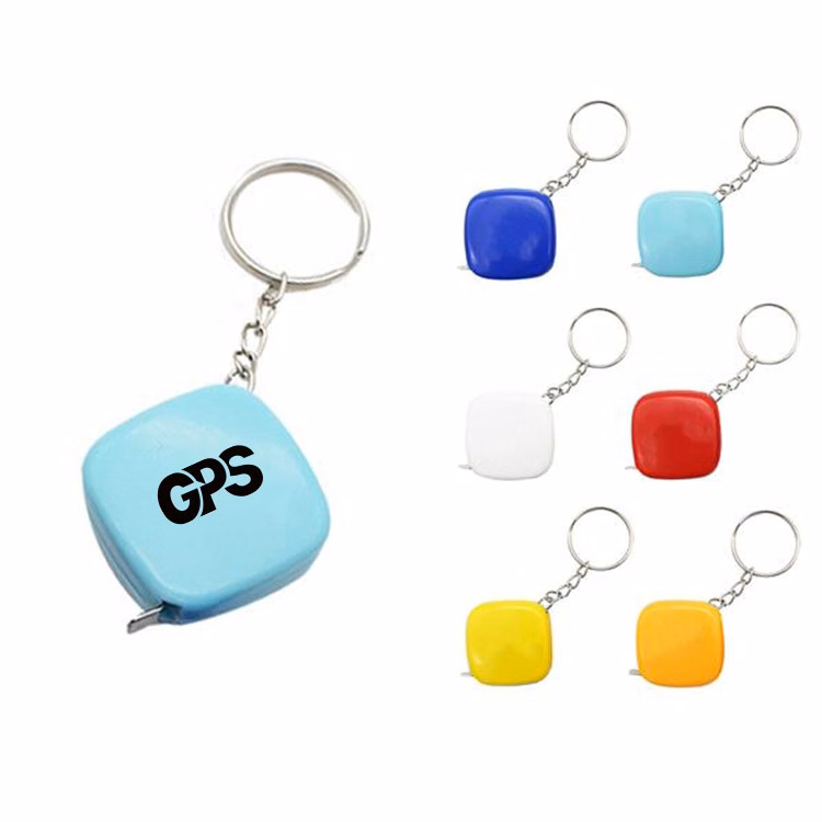 Retractable Square Tape Measure Keychain