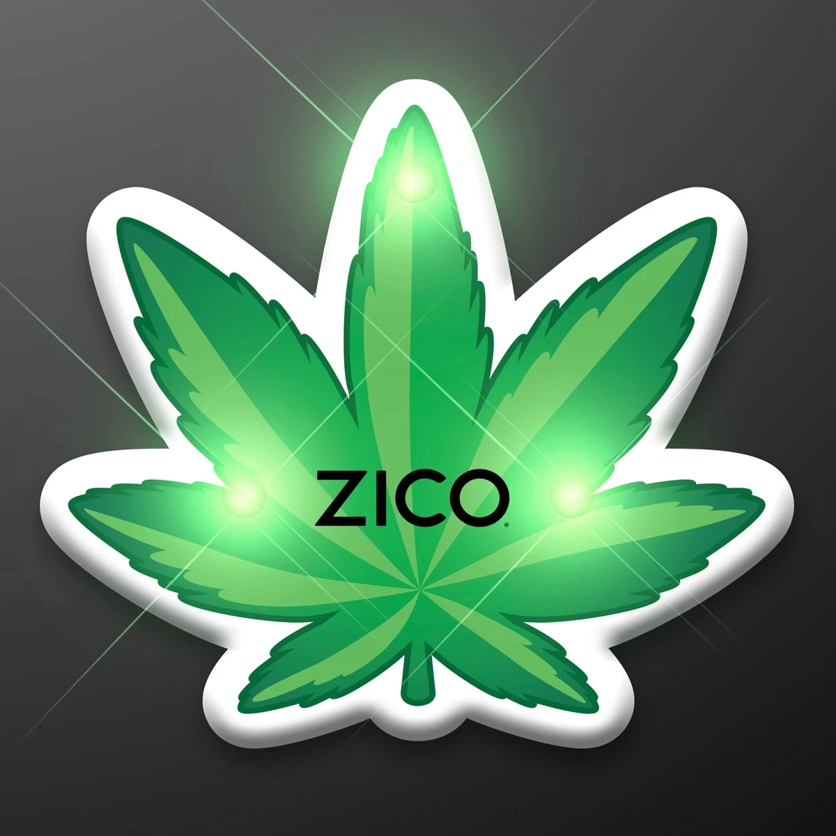 Cannabis Leaf Light Up Pins 1