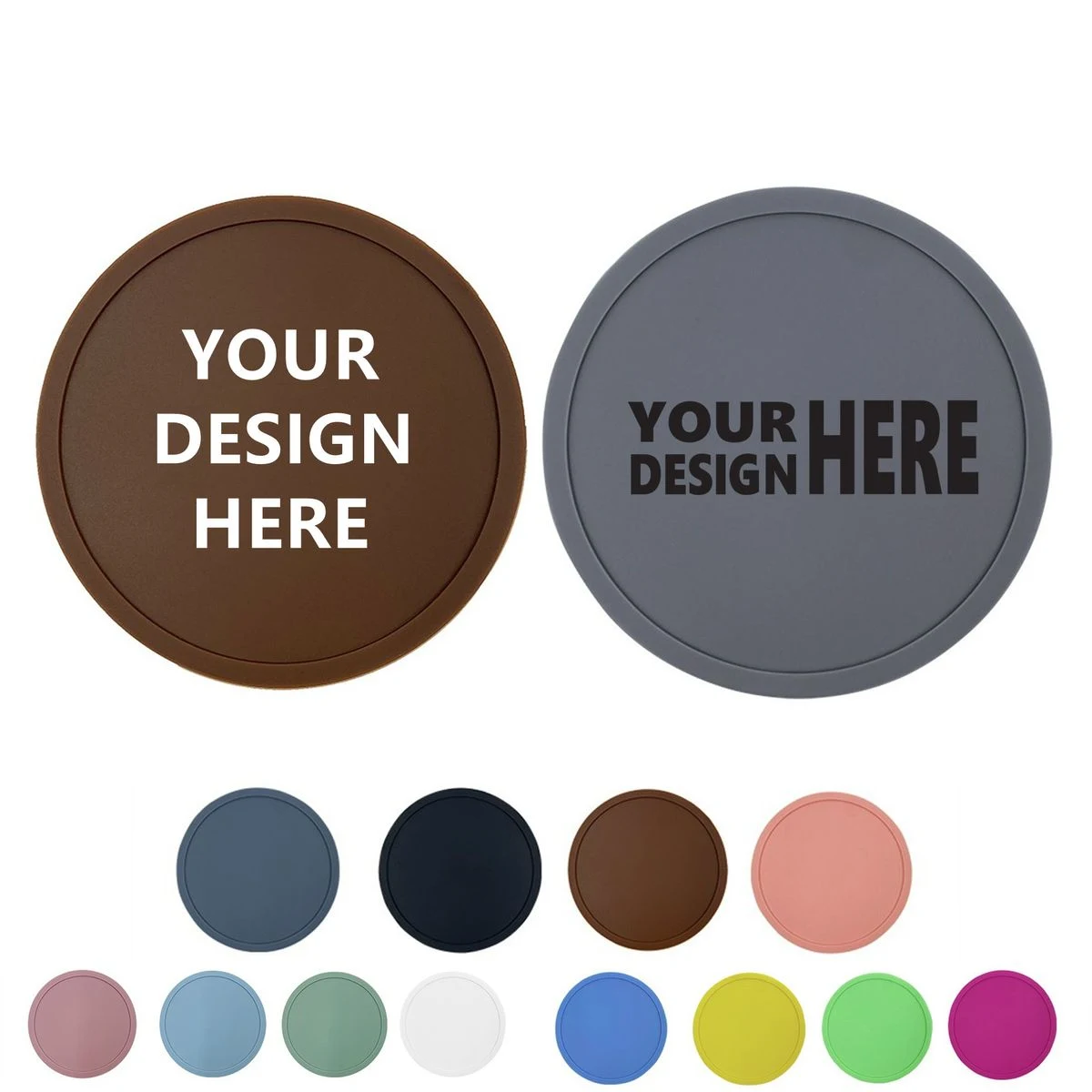 Non Slip Silicone Round Coasters For Drinks 1