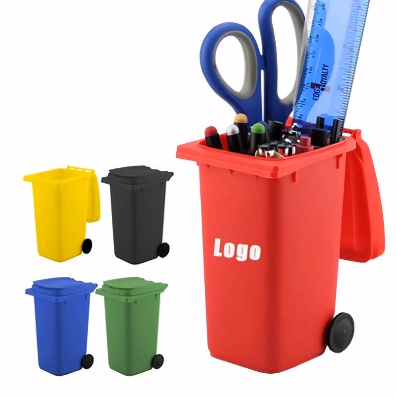 Desktop pen holder Trash can shaped pen holder