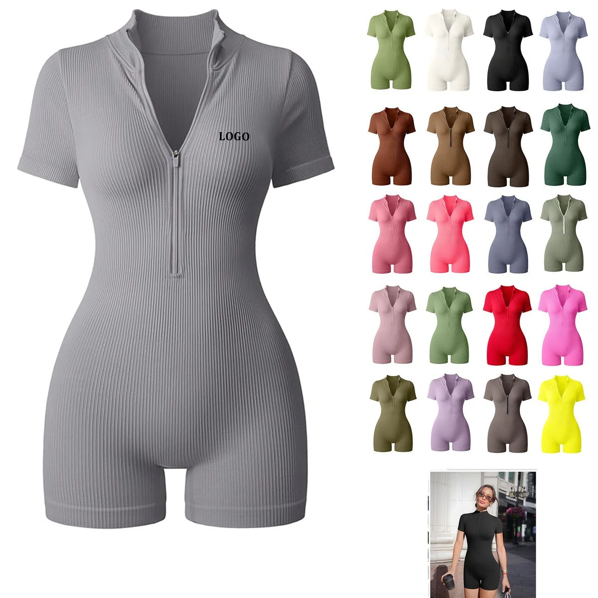 Womens Yoga Workout Rompers 1