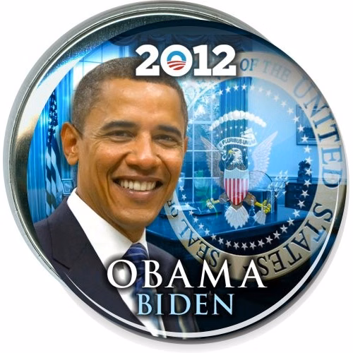 Obama Biden 2012 3D, Political Button