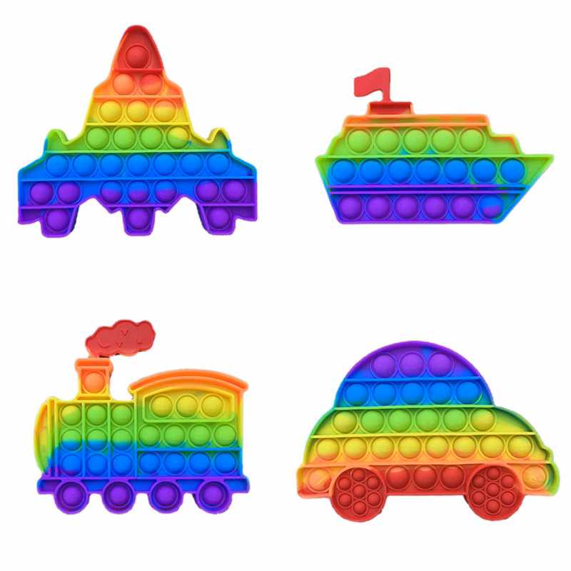 Car Shape Silicone Push Pop Bubble Toy